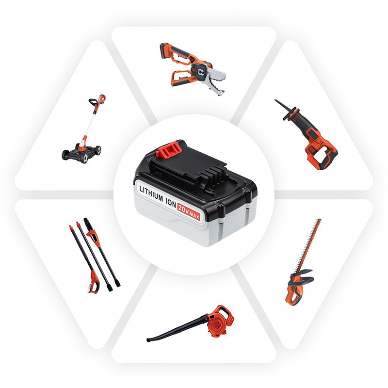 블랙 \u0026 데커 LB20, LBX20, LBX4020, LB2X4020 전기 드릴 용 20V 3000mAh 리튬 이온 배터리 교체