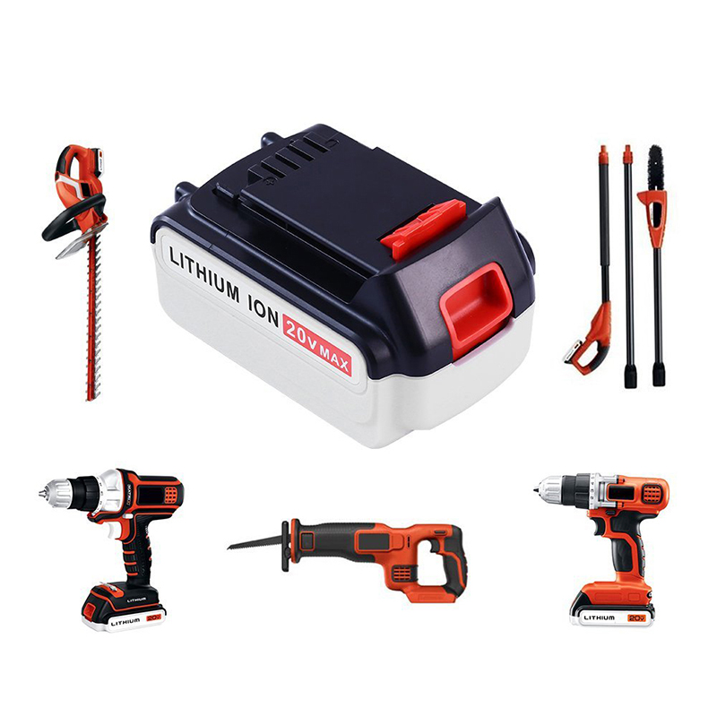 블랙 \u0026 데커 LB20, LBX20, LBX4020, LB2X4020 용 리튬 이온 20V 4000mAh 교체 용 배터리
